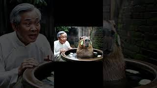 Ông lão và Capybara - Capy ăn bánh mì ít ớt #veo3 #viral #viralvideo #capybara #viralshorts