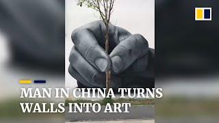 Man in China turns walls into art