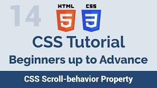 14 CSS Scroll Behavior Property - beginners up to advance css tutorial