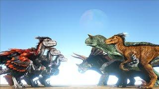 Deinonychus VS Raptor, Carno, Trike & MORE | ARK Valguero | Cantex