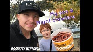 Fishing with night crawlers