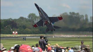 CANADIAN F-18 DEMONSTRATION TEAM DELIVERS BREATHTAKING PERFORMANCE AT RIAT 2024 - 4K