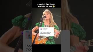 every lyric is a deeper cut than the last  | #taylorswift #shorts