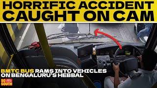 BMTC Volvo Hits Moving Bikes and Cars on Bengaluru’s Hebbal Flyover | SoSouth