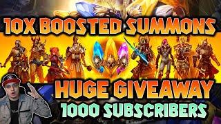 10X BOOSTED SUMMONS | 1000 SUBSCRIBER HUGE GIVEAWAY ! | Raid Shadow Legends