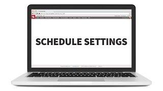 Configuring and Publishing Schedules