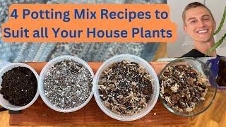 4 House Plant Potting Mix Recipes - Common Plants, Succulents, Tropical Aroids & Orchids