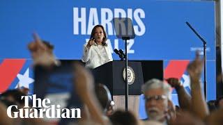 'I’m speaking': Kamala Harris hits back at protesters during Detroit campaign rally