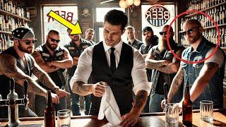 Rowdy Bikers Challenge a Quiet Bartender—Not Knowing He’s the Deadliest Shot in the Country!