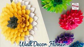 DIY | Flower Wall Decoration step by step | Easy Wall Decor | Bharti's Creative Art and Craft