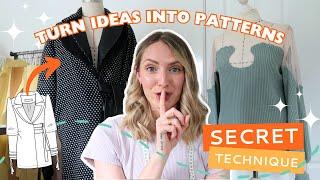 Learn how to turn your design into a sewing pattern with this easy trick! | MAKE YOUR OWN CLOTHES