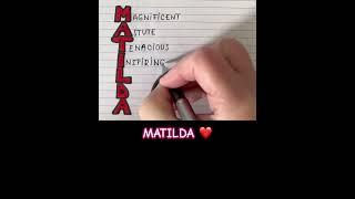 Meaning of the name MATILDA #meaning #name #matilda