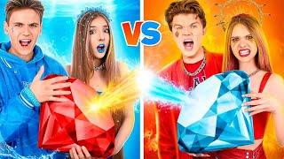 Water Boy VS Fire Girl in an Elemental World || Water VS Fire VS Air VS Earth