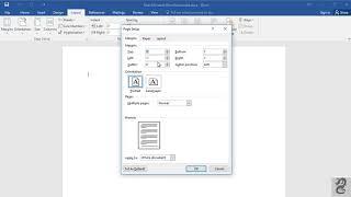 How to set 1 inch Margins in Word