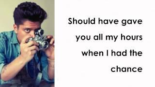 When I Was Your Man - Bruno Mars (Lyric Video)