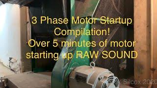Compilation 2 phase/3 phase Motor Startups Across The Line