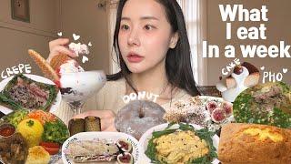 Eng) Everyting what I eat in a week with no calorie restriction! A dessert lover's mukbang vlog