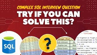 Complex SQL Interview Question | Data Analyst SQL Interview Question | Try Solving This !