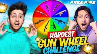 Wheel Chose My Gun For 1 Vs 1  Crazy Challenge Who Will Win - Garena Free Fire