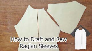 How to Draft and Sew Raglan Sleeves T shirt