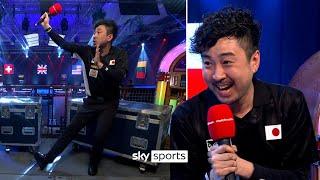 Naoyuki Oi starts dancing in BRILLIANT post match interview! 