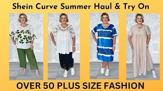 Shein Curve Summer Haul & Try On  - Over 50 Plus Size Fashion