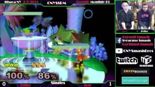 Cornell Monthly 5 Melee Winner's Semis - Icer (Fox) vs Zelko (Sheik)