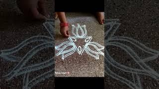 Daily kolam 🪷 simple rangoli design 🪷#rangoli #kolam #muggulu #shorts #short #tranding #viralshorts