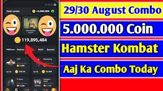 29/30 August Hamster Combo/Hamster listing Date Hamster Kombat Tube Zone Crypto