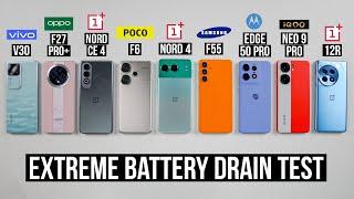 OnePlus Nord 4 / CE 4 / Neo 9 Pro / Moto Edge 50 Pro / Poco F6/ Samsung F55/ V30 Battery Drain Test