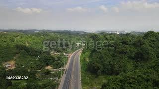 Drone View Hill tract Bypass Road - Bayezid Link Road at Chittagong, Bangladesh. Stock Footage