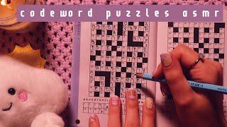 ASMR CODEWORD Puzzles  1 HOUR   Close Whispering  Cozy & Relaxing  For Sleep