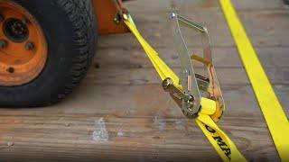 2" x 27' Heavy-Duty Ratchet Tie-Downs with J-Hooks