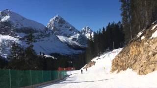 Gaistalabfahrt komplett von oben bis zur Talstation in 1:30, Skigebiet Ehrwalder Alm