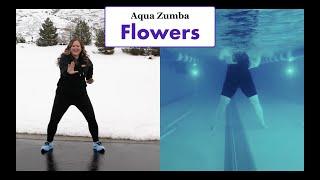 Aqua Zumba "Flowers" -- Split Screen --