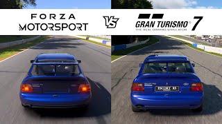 Forza Motorsport vs Gran Turismo 7 - 1992 Ford Escort RS Cosworth - FM8 vs GT7 Comparison