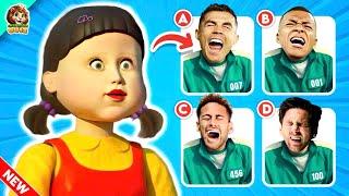 Football Player x Squid Game QUIZ | Can You Guess Footballers Playing SQUID GAME? Ronaldo, Messi...