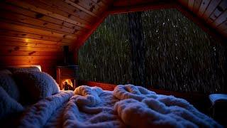 Relaxing Sleep Music with Rain Sounds in Warm Room - Peaceful Music to Stress Relief, Meditation