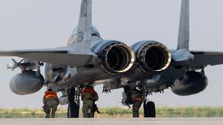 F-15E Strike Eagle Fighter Jet in Exercise RAGING GUNFIGHTER 25-1