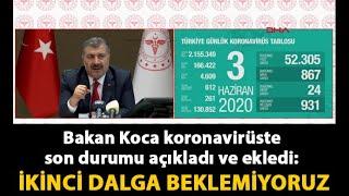 Sağlık Bakanı Fahrettin Koca koronavirüste son durumu açıkladı ve ekledi: İkinci dalga beklemiyoruz