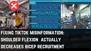 Stop Shoulder Flexing while doing curls.  Debunking FitTok Misinformation