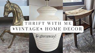 Thrift With Me for VINTAGE decor || Vintage Home Decor Haul || Vintage DIY & Decorating