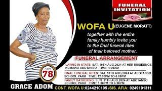 LAYING IN STATE, MAD. GRACE ADOM (78 YEARS)