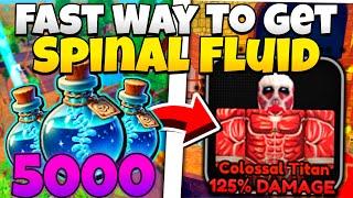 Fastest Way To Get Spinal Fluid [Anime Souls Simulator]