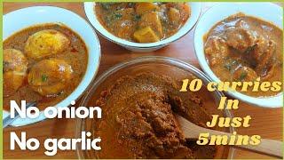 ഒരു ഗ്രേവി മതി 5mins പത്തോളം കറികൾ ഉണ്ടാകാൻ/No Onion No garlic all purpose curry base/Easy curries