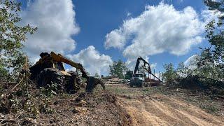 Bent a bar and broke some mounting bolts! Bell Feller Buncher