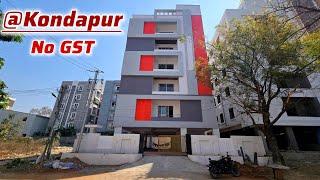 No GST [ OC Received ] @Kondapur || Brand New 3 Bhk Flats For Sale || Hyderabad