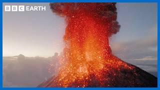 Precision Drone Flying Around An Erupting Volcano (Pt. 2) | BBC Earth Science