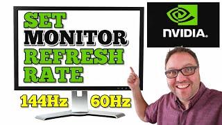 How to Change Monitor Refresh Rate NVIDIA Control Panel | Windows 10