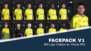 Facepack V1 for BRI Liga 1 Addon by YMods PES | Cara Pasang & Review